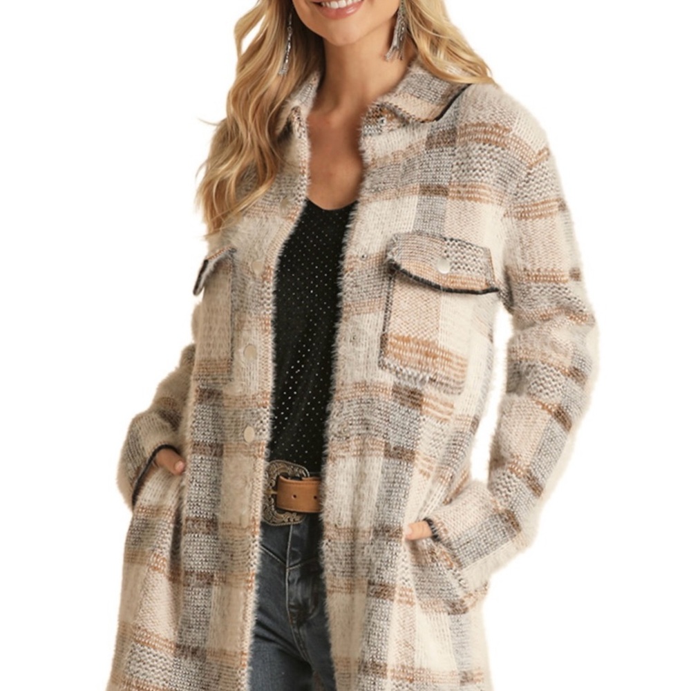 Rock and Roll Denim duster sweater cardigan NWOT